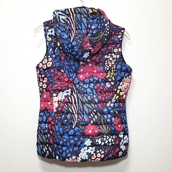Adidas Original AOP hooded quilted puffer vest vibrant, colorful women's size XS - Picture 10 of 13